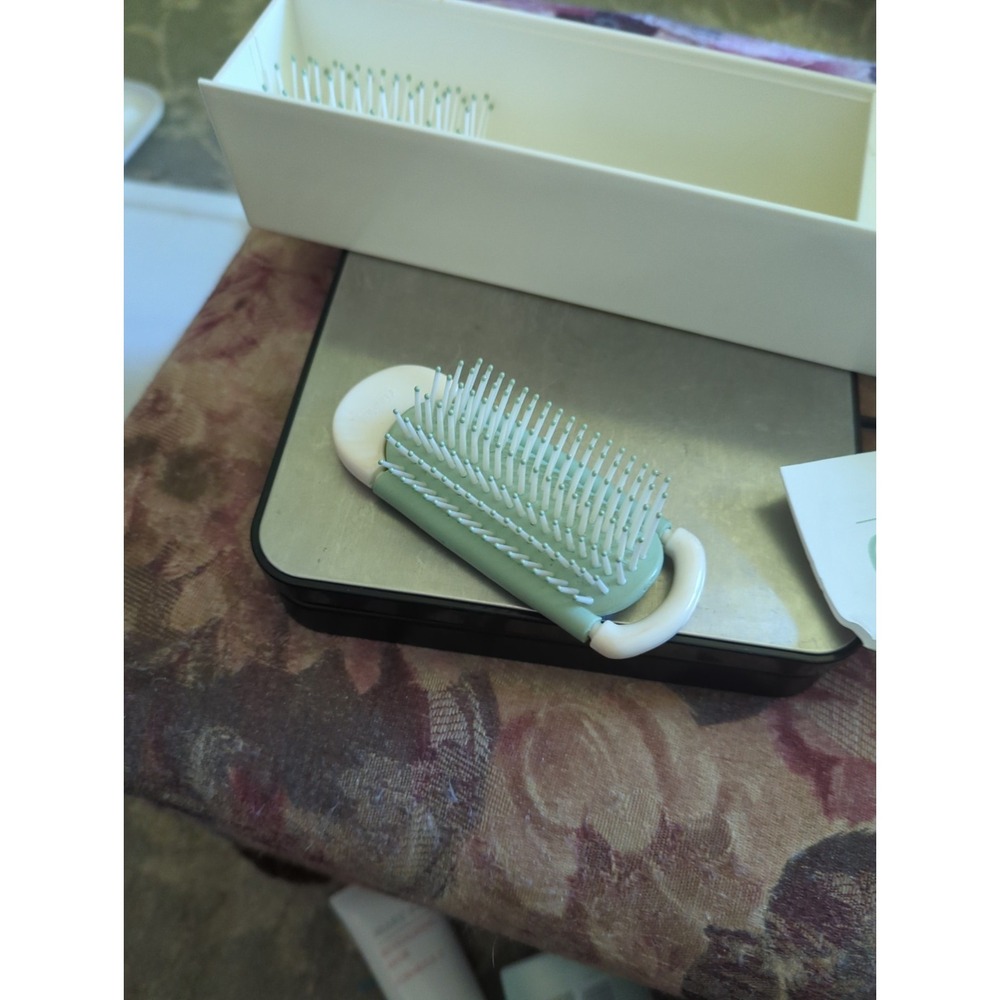 Vintage Clinique Hair Brush Comb Vented Ball Tip Bristle Travel Set - Picture 4 of 6